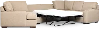 Sinclair Brown Fabric Left Cuddler Memory Foam Sleeper Sectional
