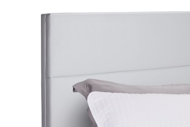 Doral White Uph Platform Bed