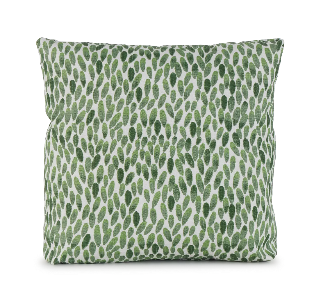 Lotus Green 18" Indoor/outdoor Square Accent Pillow
