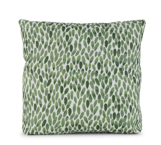 Lotus Green 18" Indoor/outdoor Square Accent Pillow