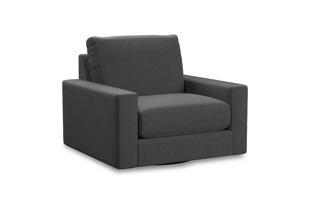 Edgewater Delray Dark Gray Swivel Chair