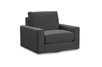 Edgewater Delray Dark Gray Swivel Chair