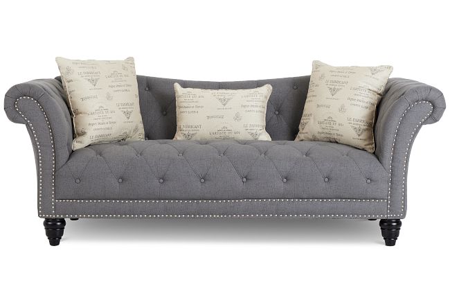 Hutton Dark Gray Fabric Sofa