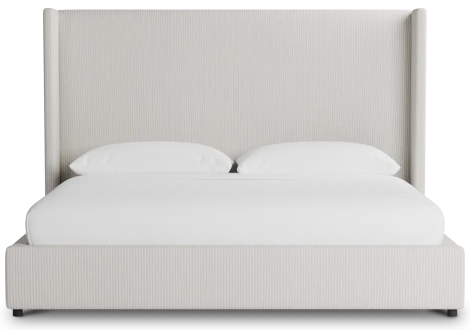 Captiva Lucy Light Beige 60" Upholstered Shelter Bed Captiva Lucy Light Beige 60" Upholstered Shelter Bed