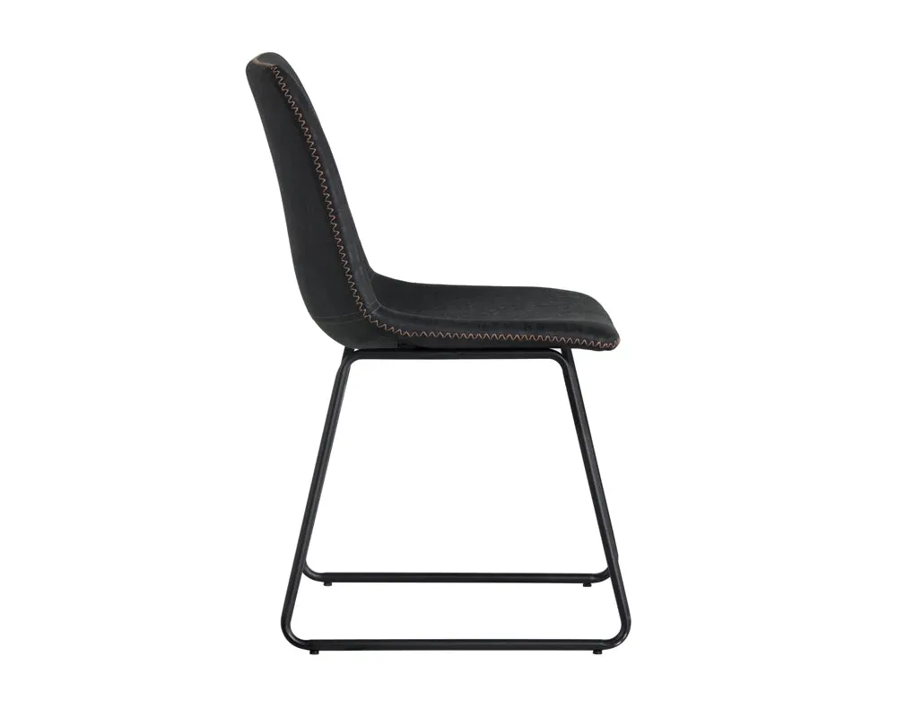 Ozark Black Upholstered Side Chair