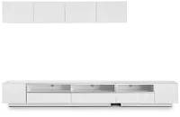 Vancouver 134" White 6-piece Left Modular Entertainment Wall