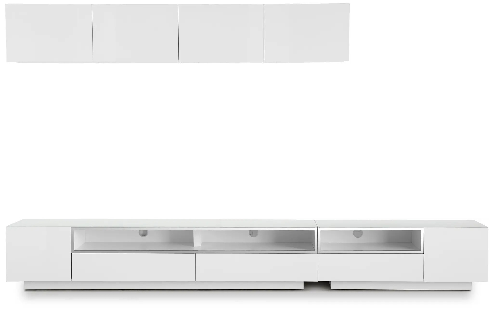 Vancouver 134" White 6-piece Left Modular Entertainment Wall Vancouver 134" White 6-piece Left Modular Entertainment Wall