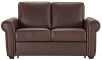 Lincoln Medium Brown Lthr/vinyl Memory Foam Sleeper