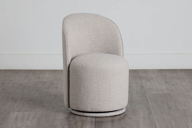 Claude Beige Round Upholstered Side Chair