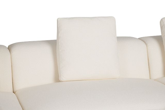 Catalina White Fabric 3-piece Modular Sofa