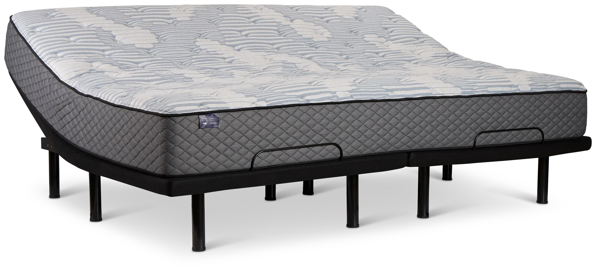 Kevin Charles By Sealy Signature Medium Plus Adjustable Mattress Set
