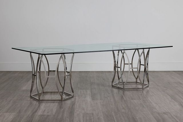 Argent Glass Rectangular Table
