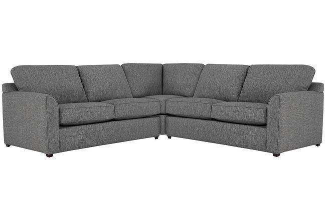 Asheville Gray Fabric Two-arm Right Innerspring Sleeper Sectional