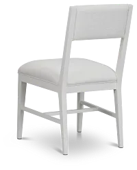 Presley White Upholstered Side Chair