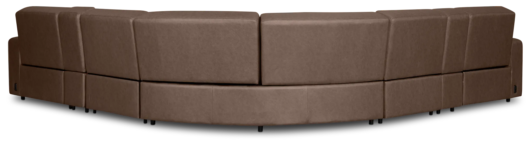 Sawyer Dark Brown Micro Large Triple Power Reclining Two-arm Sectional