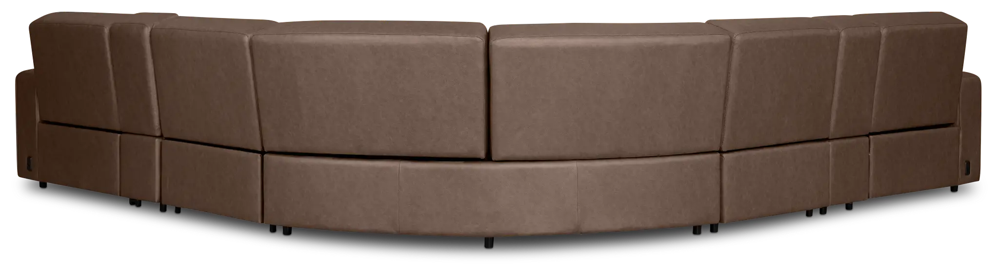 Sawyer Dark Brown Micro Large Triple Power Reclining Two-arm Sectional Sawyer Dark Brown Micro Large Triple Power Reclining Two-arm Sectional