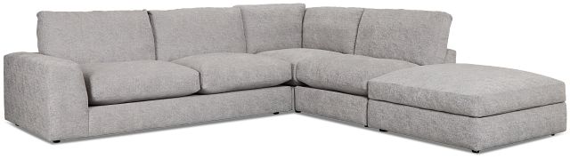 Calista Pewter Fabric Large Right Bumper Sectional
