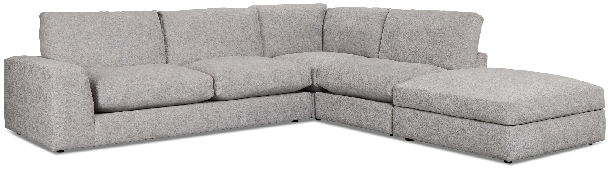 Calista Pewter Fabric Large Right Bumper Sectional Calista Pewter Fabric Large Right Bumper Sectional