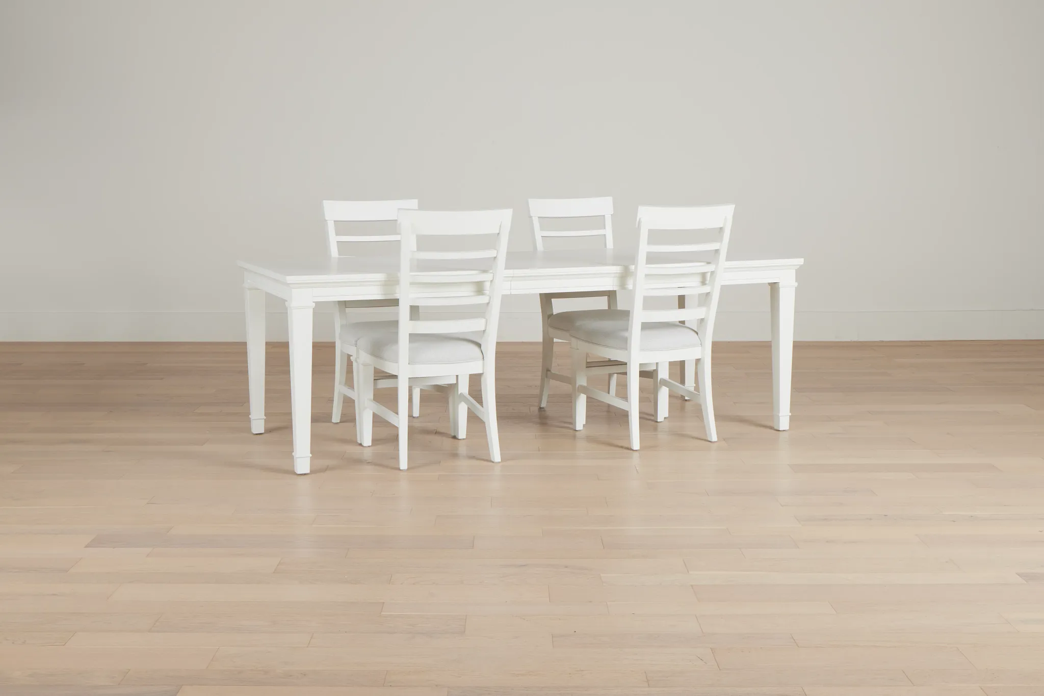 Cape Cod Ivory Rect Table & 4 Upholstered Chairs