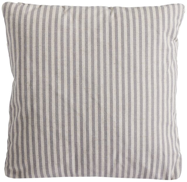 Scout Gray Stripe 20" Accent Pillow