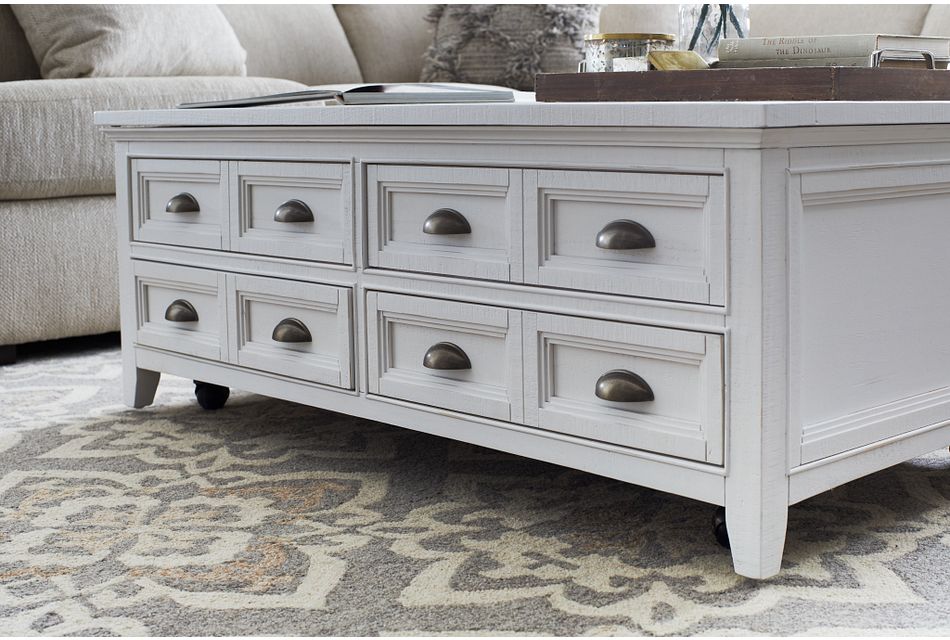 Heron Cove White Lift Coffee Table