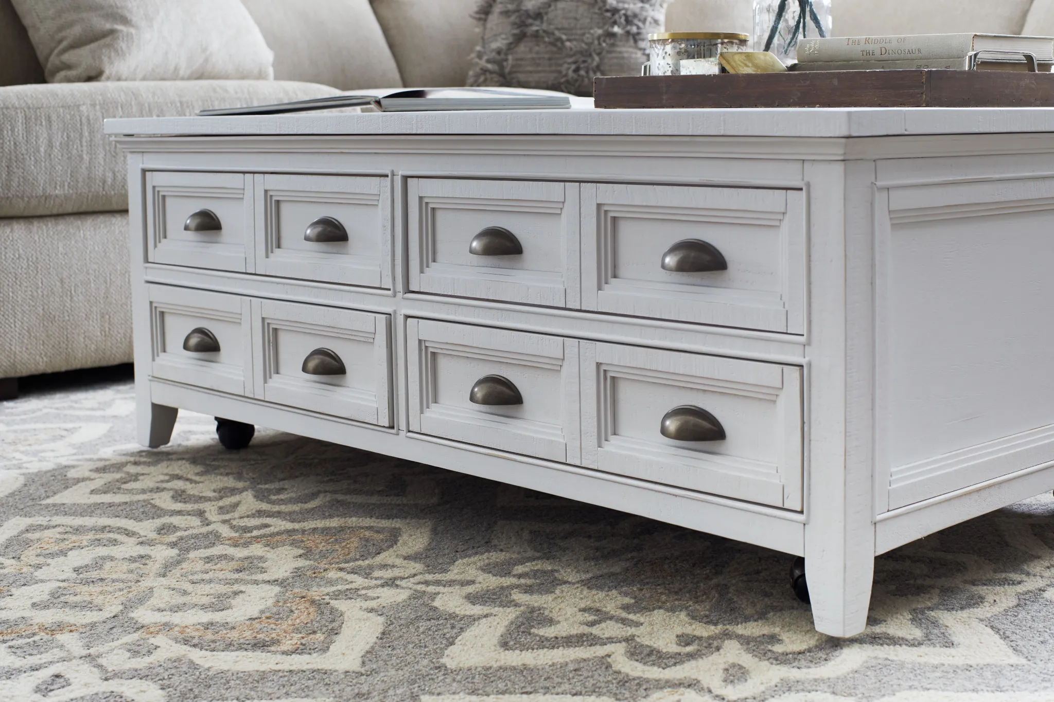 Heron Cove White Lift Coffee Table