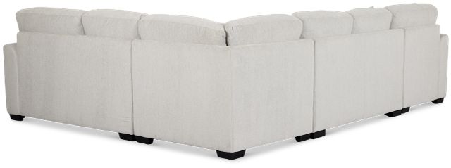Everly Gray Fabric Medium Left Chaise Storage Sectional