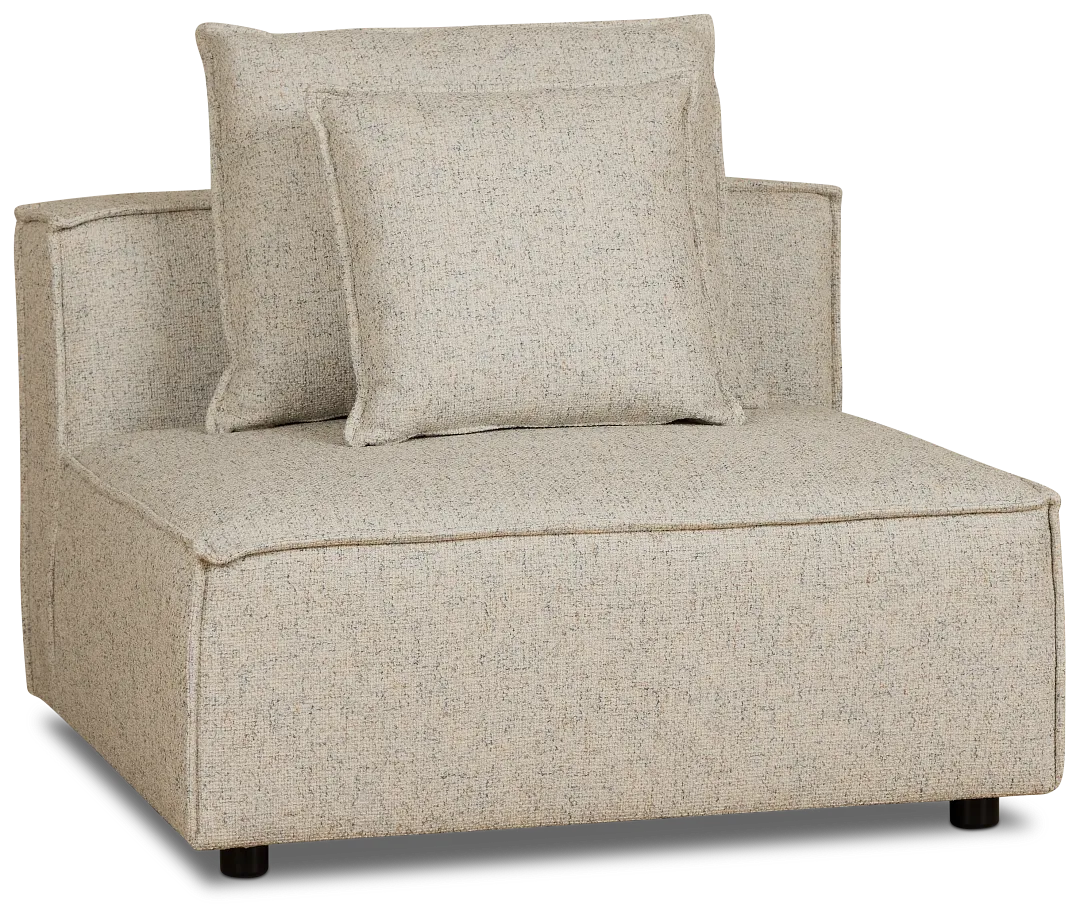 Tatum Beige Fabric Armless Chair