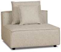 Tatum Beige Fabric Armless Chair