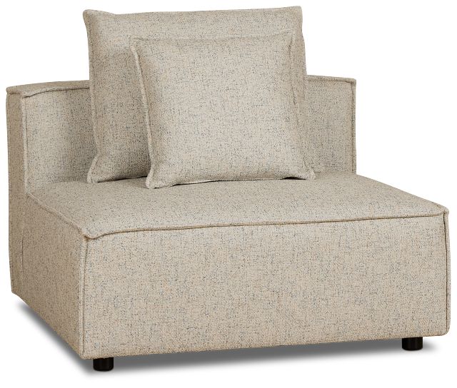 Tatum Beige Fabric Armless Chair