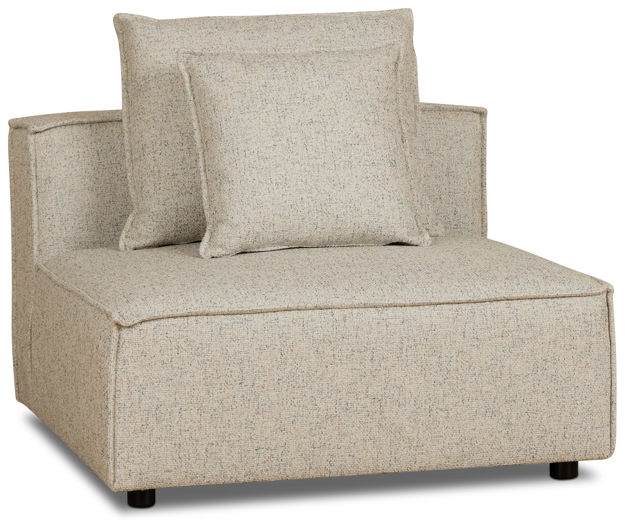 Tatum Beige Fabric Armless Chair