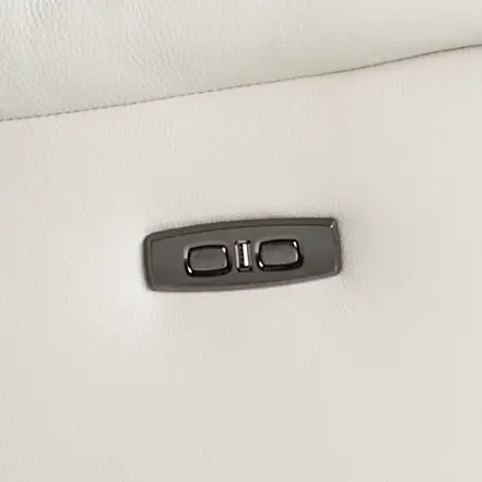 Mason Light Gray Leather Power Glider Recliner With Power Headrest Mason Light Gray Leather Power Glider Recliner With Power Headrest