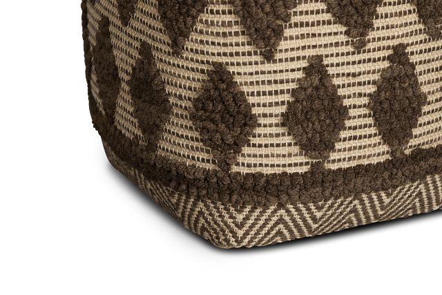 Madsi Dark Brown Accent Pouf