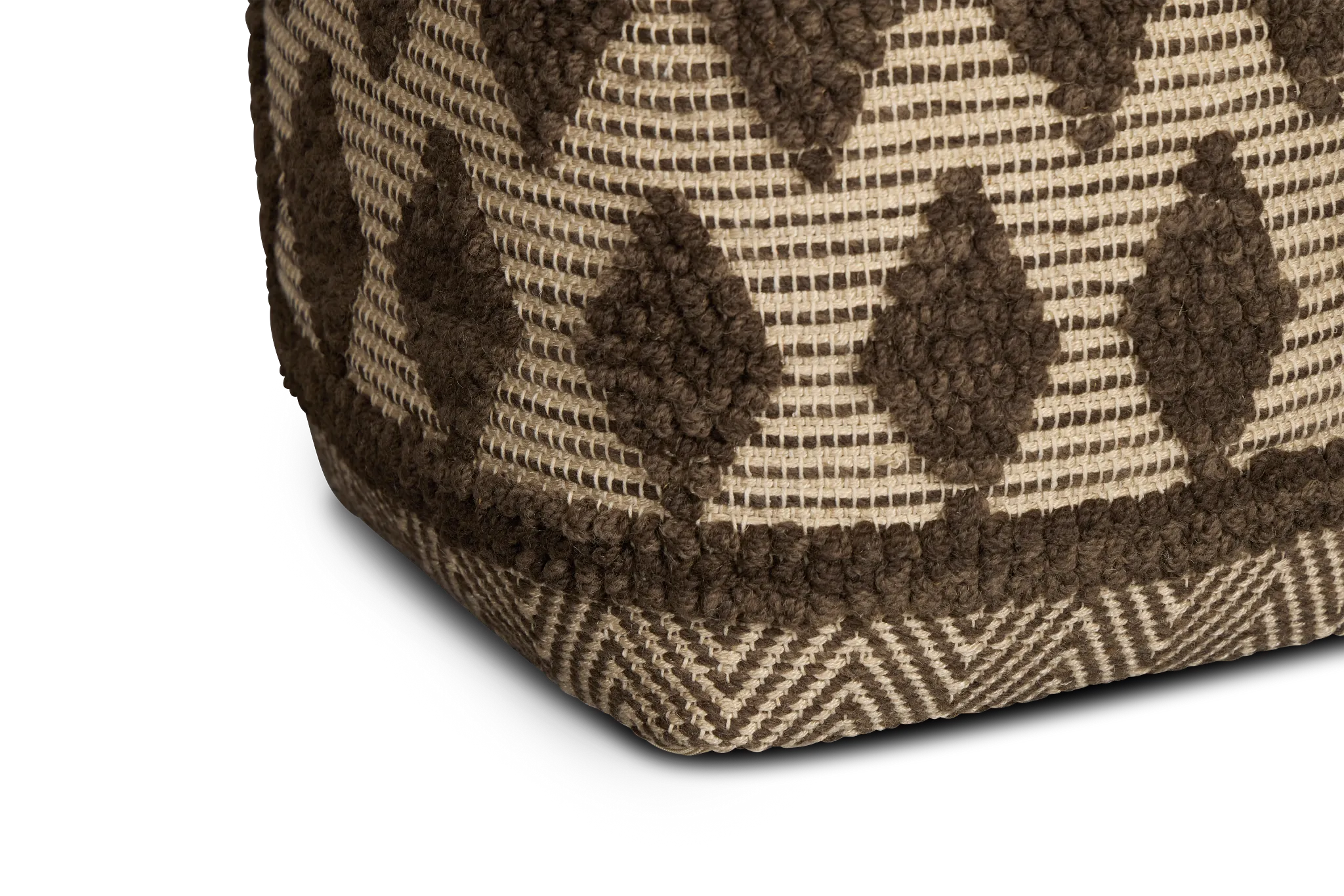 Madsi Dark Brown Accent Pouf