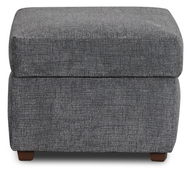 Pomona Gray Fabric Ottoman