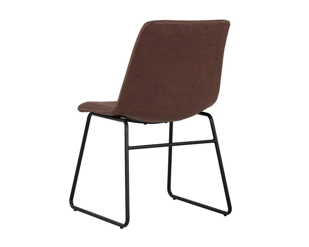 Ozark Dark Brown Upholstered Side Chair