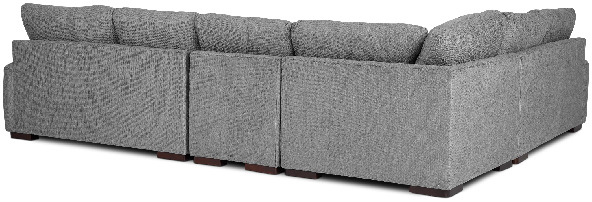 Alpha Light Gray Fabric Medium Two-arm Sectional