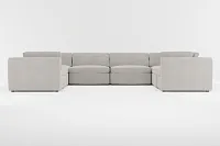 Destin Maguire Pewter Fabric 8-piece Modular Sectional
