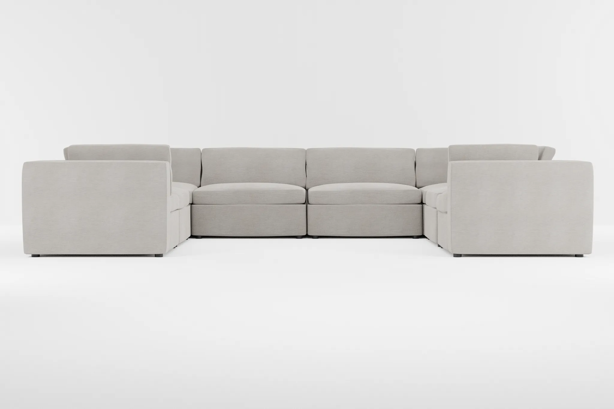 Destin Maguire Pewter Fabric 8-piece Modular Sectional