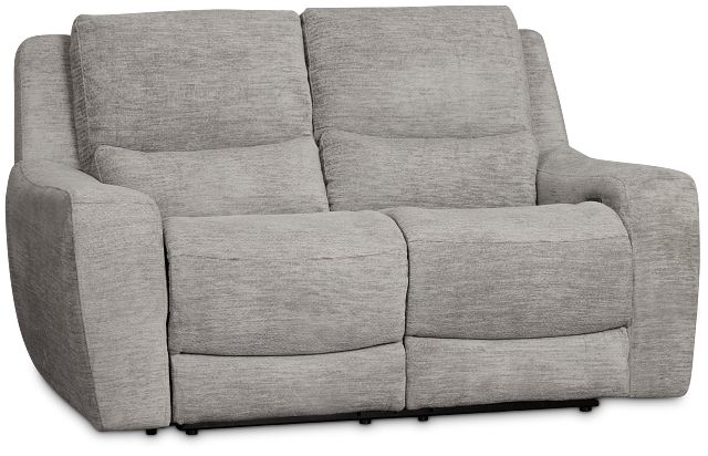 Bennett Gray Fabric Power Reclining Loveseat