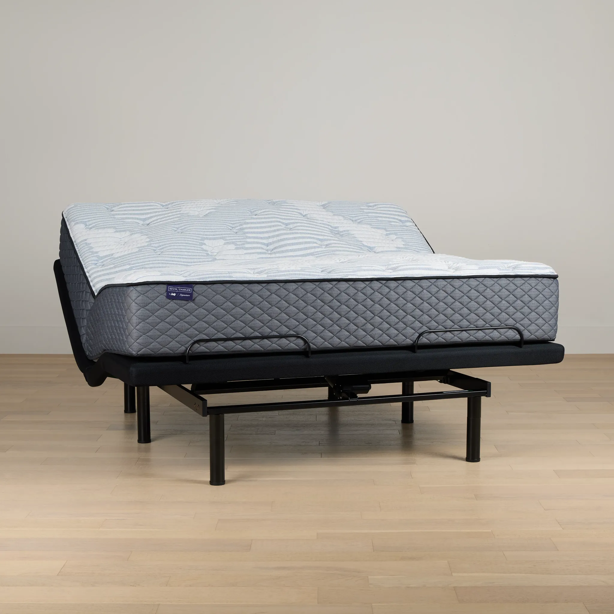 Kevin Charles By Sealy Signature Medium Plus Adjustable Mattress Set