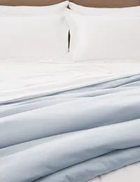 Rest & Renew Cotton Sateen Light Blue 300 Thread Duvet Set