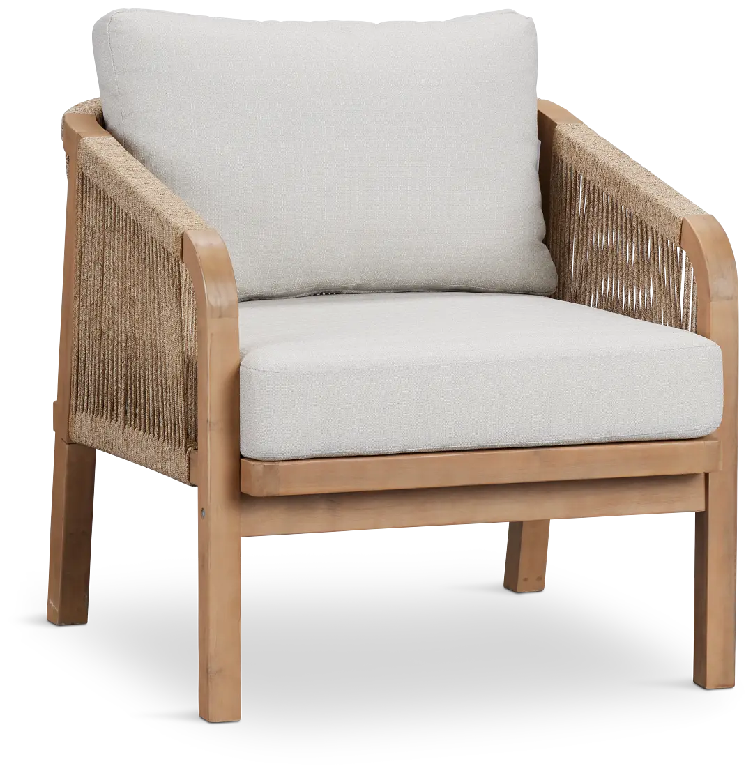 Laguna Light Tone Chair With Gray Cushion Laguna Light Tone Chair With Gray Cushion