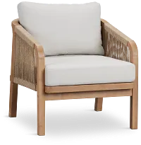 Laguna Light Tone Chair With Gray Cushion