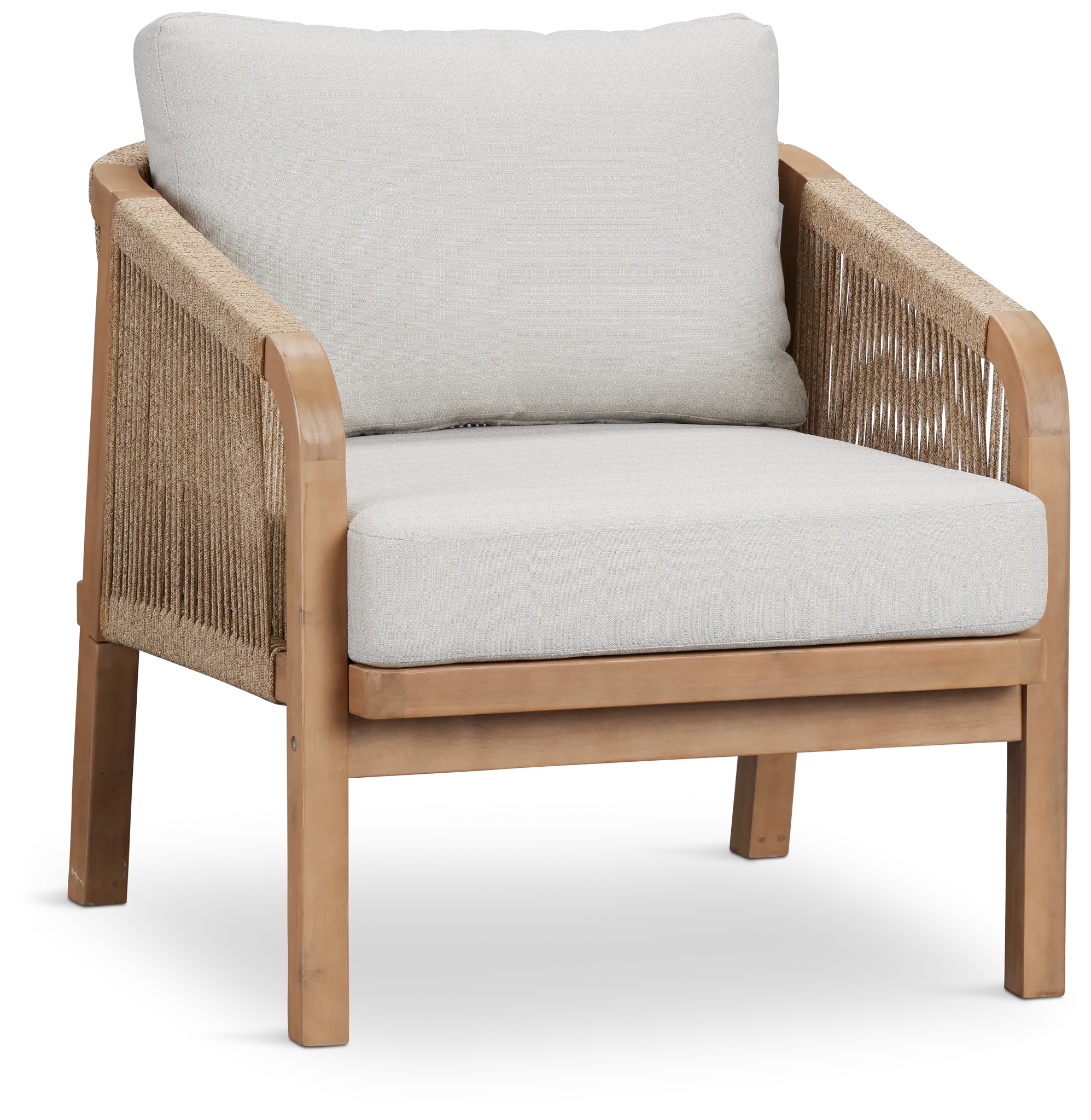 Laguna Light Tone Chair With Gray Cushion