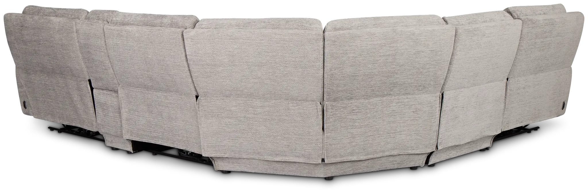 Bennett Gray Fabric Medium Triple Power 2-arm Sectional Bennett Gray Fabric Medium Triple Power 2-arm Sectional