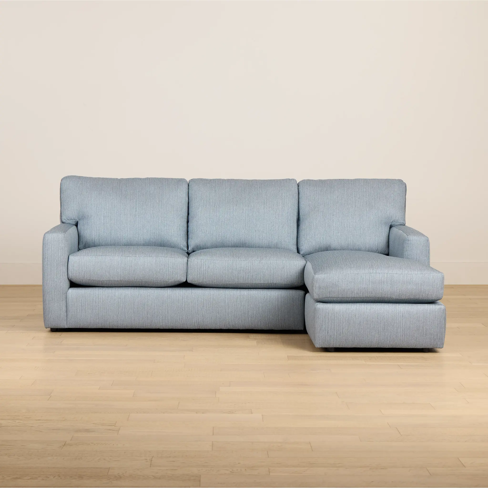 Rhodes Light Blue Fabric Right Chaise Sectional Rhodes Light Blue Fabric Right Chaise Sectional