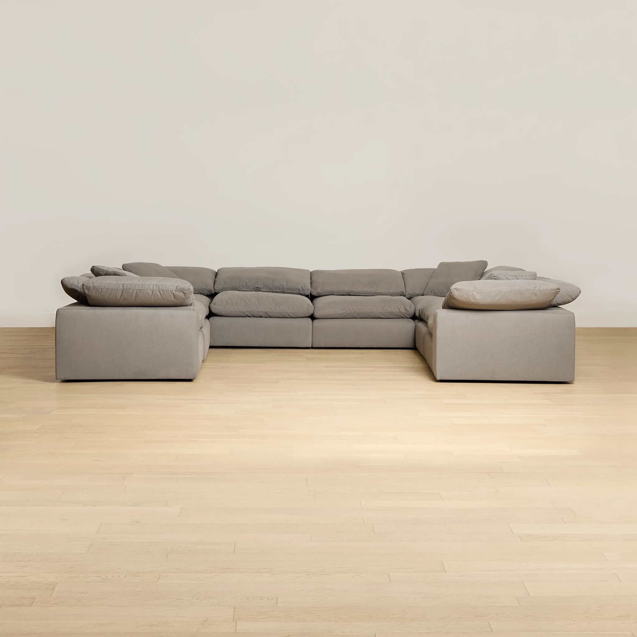 Nixon Light Gray Fabric Two-arm Sectional