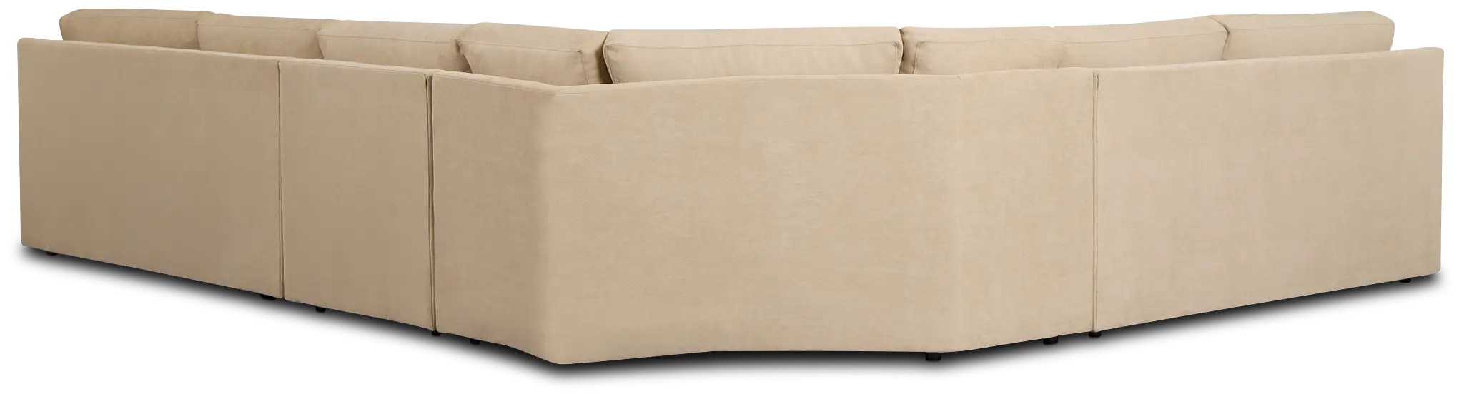 Hudson Beige Fabric Medium 2-arm Wedge Sectional Hudson Beige Fabric Medium 2-arm Wedge Sectional