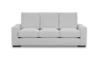Edgewater Suave White 84" Sofa W/ 3 Cushions